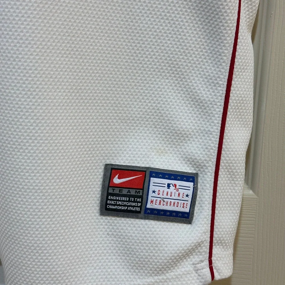 Nike St Louis Cardinals MLB Baseball Jersey Mens XL White Red Button Front Mesh